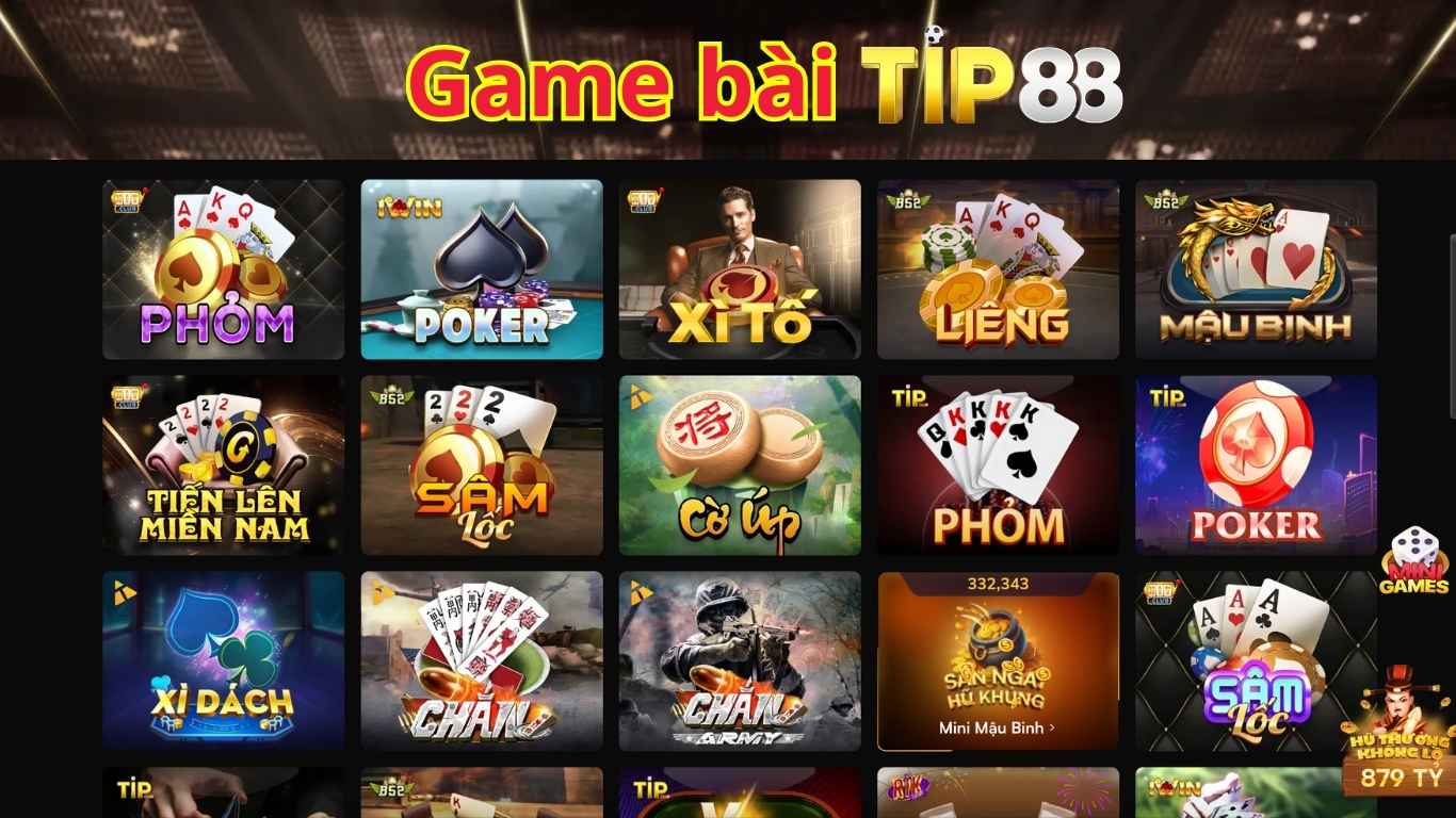 Kho sản phẩm đồ sộ của game bài Tip88 Kho sản phẩm đồ sộ của game bài Tip88